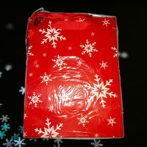 Holiday Red Snowflake Gift Bag - Unbranded